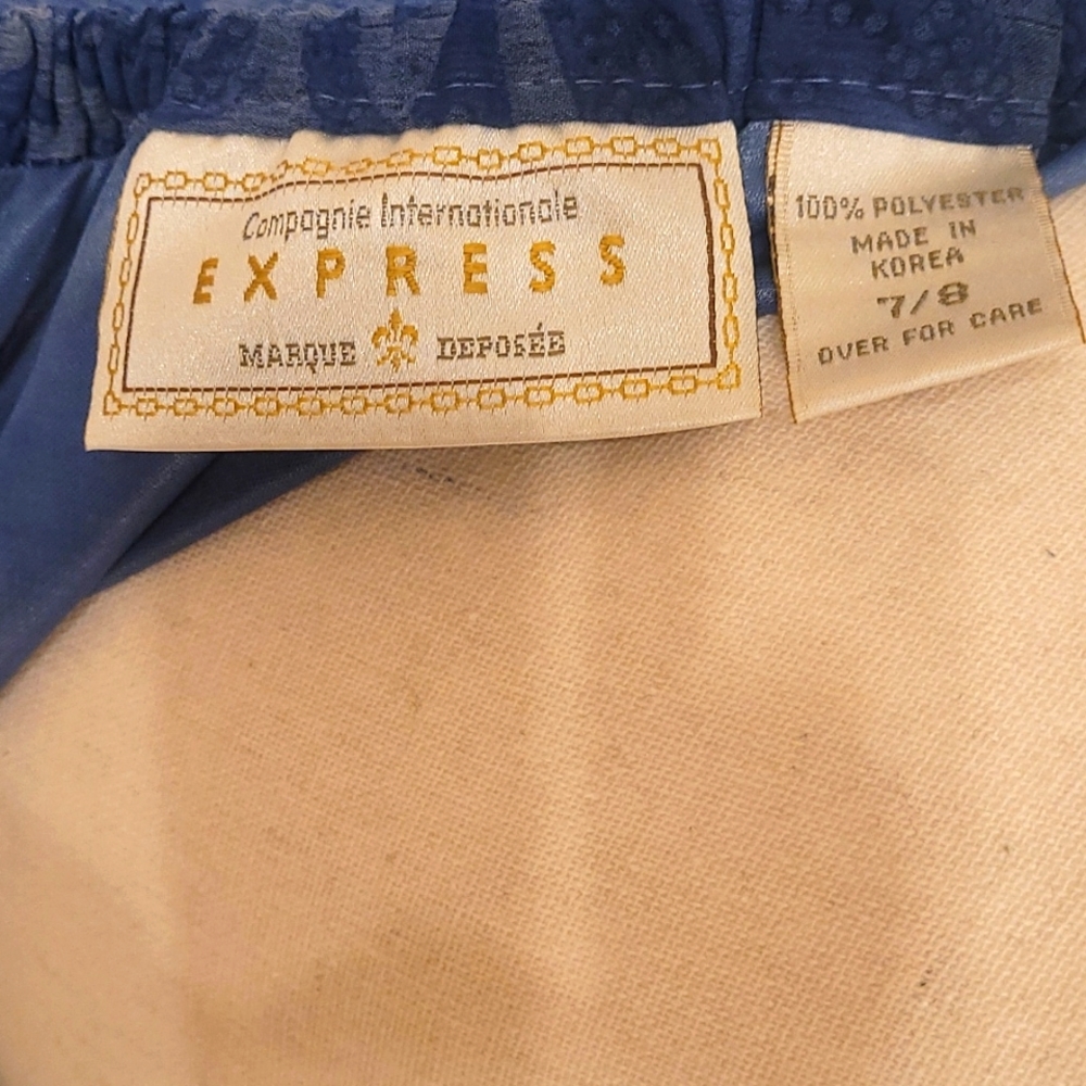 Express Watercolor Blue lined skirt - Picture 7 of 7